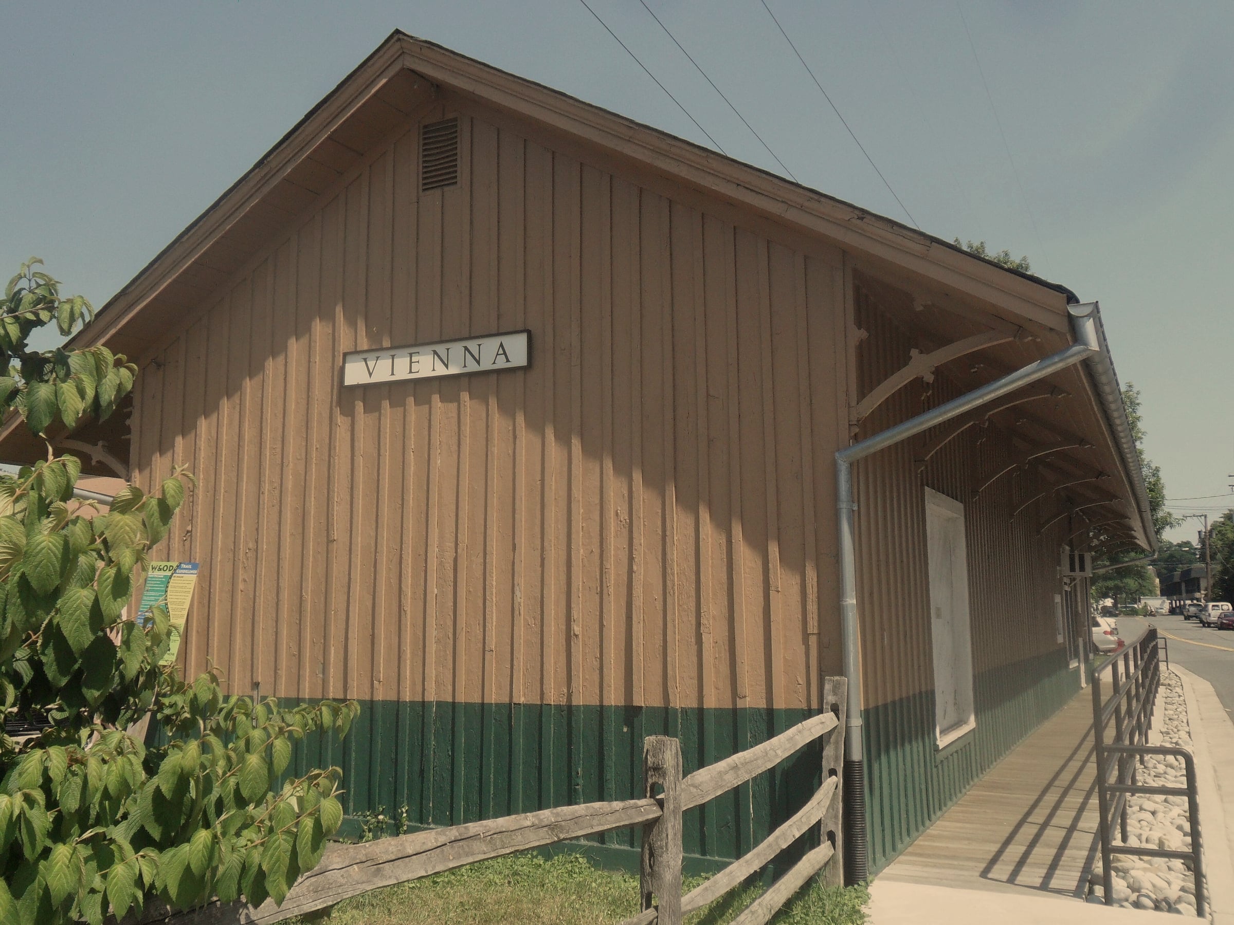 The old Vienna railroad depot beside the W&OD Trail