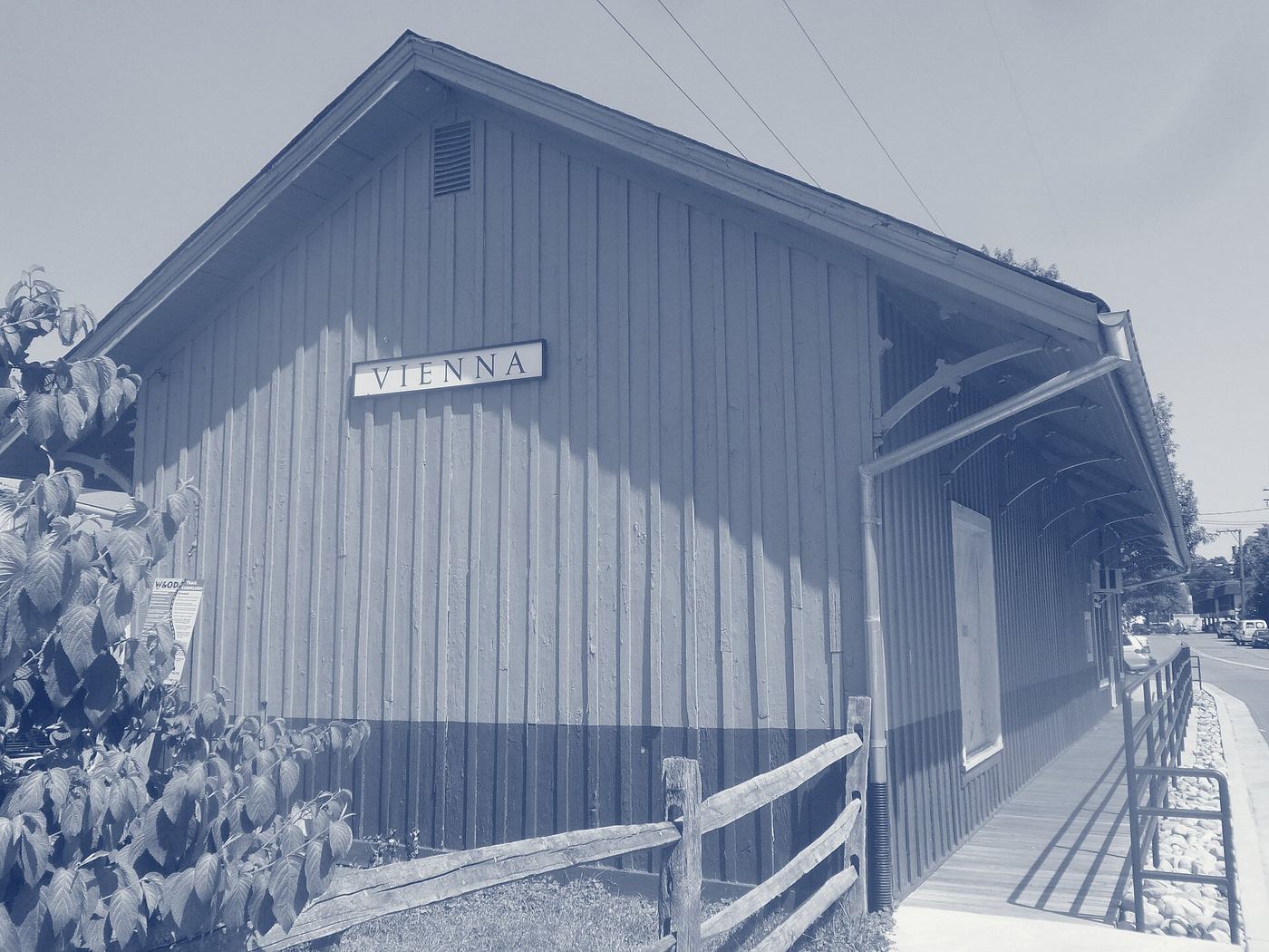 The old Vienna railroad depot on the W&OD