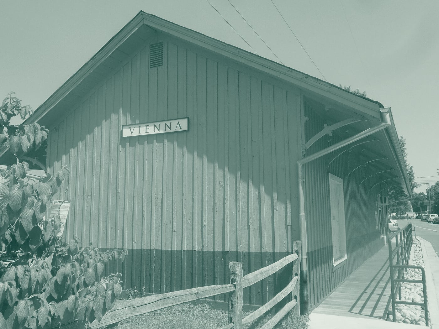 The old Vienna railroad depot beside the W&OD Trail