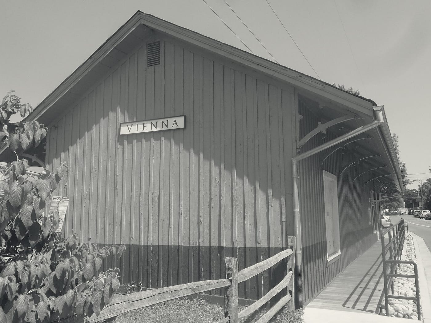 The old Vienna railroad depot beside the W&OD Trail